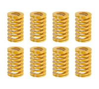 sourcing map 8pcs 3D Printer Heating Bed Spring, 22mm OD 35mm Length Light Load Compression Mould Die Spring 3D Printer Compression Spring for 3D Printer Electric Part, Yellow