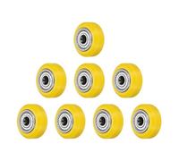sourcing map 8Pcs 3D Printer Wheel with 625ZZ Linear Bearing, 3D Printer Pom Roller Plastic Pulley Wheel for 3D Printer, Yellow