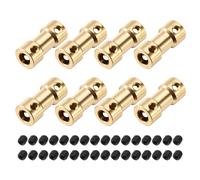 sourcing map 8Pcs 3mm to 5mm Brass Shaft Coupling Joint Connector with Screws Flexible Motor Shaft Coupler for RC Model Car Airplane Motor Wheels Tires Shaft