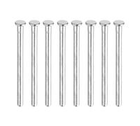 sourcing map 8pcs 4 Inch Door Hinge Pins, Removable Brushed Door Hinge Interior Hinge Security Pins for Wood Residential Door Replacement, Silver