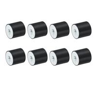 sourcing map 8Pcs 40 x 40mm M10 Thread Female Rubber Mounts, Vibration Isolators, Replaces Anti Vibration Pads Flat Silent Block Base Block