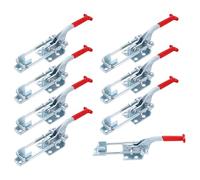 sourcing map 8pcs 431 Toggle Latch Clamp M6 x 50mm 772lbs Holding Capacity Adjustable Quick Release Pull Latches Galvanized Iron Hasp Clamps for Smoker Lid Jig Tool Box Case Door