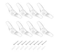sourcing map 8Pcs 55x11mm Blind Cord Cleats, Blind String Safety Rope Plastic Holder, Window Cord Hooks with Screws for Curtains Sun Shades Ropes, Clear