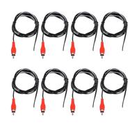 sourcing map 8pcs 5ft RCA Audio Subwoofer Cable, 1 RCA Male Plug to Bare Wire Open End Audio Video Speaker Cable for Amplifier Home Theater, Red