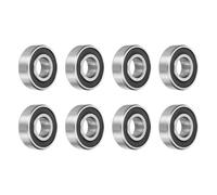 sourcing map 8pcs 6203-2RS Deep Groove Ball Bearings 17 x 40 x 12mm Chrome Steel Bearing Double Rubber Shielded Precision Bearings, P6 (ABEC 3)