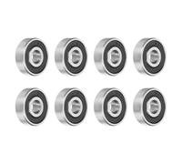 sourcing map 8pcs 626-2RS Deep Groove Ball Bearings 6 x 19 x 6mm Chrome Steel Bearing Double Rubber Shielded Precision Bearings, P6 (ABEC 3)