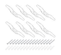 sourcing map 8Pcs 80x12mm Blind Cord Cleats, Blind String Safety Rope Plastic Holder, Window Cord Hooks with Screws for Curtains Sun Shades Ropes, Clear