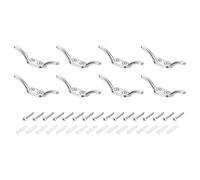 sourcing map 8Pcs 89x16mm Blind Cord Cleats, Blind String Safety Rope Stainless Steel Holder, Window Cord Hooks with Screws for Curtains Sun Shades Ropes, Silver