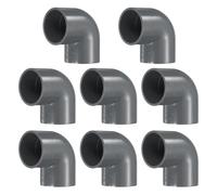 sourcing map 8pcs 90 Degree Elbow Pipe Fittings 1-1/4" 2 Way PVC Furniture Grade Corner Connectors Angle Elbow Side Outlet for Sewer Plumbing Drain Pipe Water Supplies, Gray
