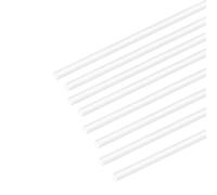 sourcing map 8pcs ABS Plastic Square Bars Rod 2mm×2mm×10inch for Architectural Model Making DIY White