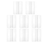sourcing map 8Pcs Acrylic Flexible Hinges, 60x39mm Invisible Living Hinge, 360° Transparent Continuous Piano Low Profile Flex Hinge for DIY Furniture, Display Stand, Cabinets
