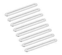 sourcing map 8Pcs Adjustable Flat Mending Plate Support with Slot, 6.1 x 0.75 Inch Stainless Steel Slotted Straight Brace Brackets for Wooden Furniture, Silver