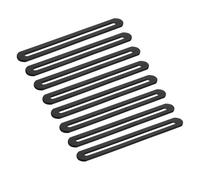 sourcing map 8Pcs Adjustable Flat Mending Plate Support with Slot, 6.1 x 0.75 Inch Stainless Steel Slotted Straight Brace Brackets for Wooden Furniture, Black