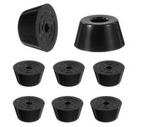 sourcing map 8Pcs Anti Vibration Rubber Feet 1.2"L x 0.9"W x 0.6"H 0.2"Dia Isolator Rubber Bumper Air Compressor Foot Pads for Generators Pressure Washers, Black