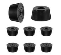 sourcing map 8Pcs Anti Vibration Rubber Feet 1.3"L x 0.9"W x 0.6"H 0.2"Dia Isolator Rubber Bumper Air Compressor Foot Pads for Generators Pressure Washers, Black