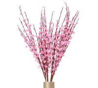 sourcing map 8Pcs Artificial Jasmine Flowers, 22 Inches Long Stems Tall Fake Flower Bouquet Faux Jasmine Plant for DIY Floral Art Arrangements Home Party Hotel Decoration(Pink)