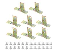 sourcing map 8Pcs Bed Rail Fittings, 1.1" (27mm) Heavy Duty Bed Hinge with Screws, Furniture Fixed Beds Hardware Accessories for Connecting to Wood, Wooden Beds Headboards, Metallic