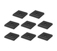 sourcing map 8Pcs Bed Risers, Square Heavy Duty Stackable Lift Block to 0.5 Inch Plastic Furniture Risers for Desk, Chair, Table, Sofa Legs, Washing Machine, Refrigerator, Black