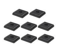 sourcing map 8Pcs Bed Risers, Square Heavy Duty Stackable Lift Block to 0.5 Inch Plastic Furniture Riser for Desk, Chair, Table, Sofa Legs, Washing Machine, Refrigerator, Black