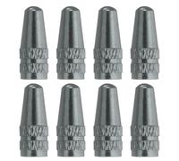 sourcing map 8pcs Bike Valve Caps Anodized Aluminum Road Bicycle Air Tire Valve Caps Dust Caps for MTB Road Racing Bicycle, Grey