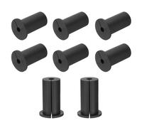 Sourcing Map 8Pcs Black Silicone Cable Wall Grommets 1 Inch, 7.5mm Hole, Modern Design, Easy Screw-In Installation, Cord Management Cover for Ethernet Cables