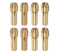 sourcing map 8pcs Brass Collet 1-3.2mm Brass Drill Chucks Mini Electric Grinder Quick Change Drill Chuck Bit Sets for Rotary Tools, 4.3mm Shank Diameter
