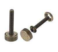 sourcing map 8Pcs Brass Decorative Screws with Caps, 12 mm Mirror Screws Cap Cover Nails Fasteners for Decorative Mirror Furniture, Bronze Color