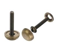 sourcing map 8Pcs Brass Decorative Screws with Caps, 15 mm Mirror Screws Cap Cover Nails Fasteners for Decorative Mirror Furniture, Bronze Color