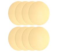 sourcing map 8pcs Brass Sheets, 0.02" Thickness x 2.36" Diameter Round Plate H62 Brass Metal Sheet for Crafting Carving Stamping DIY Handicrafts Models Repairs, Yellow