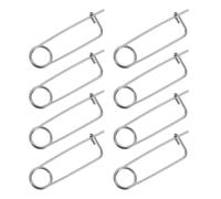 sourcing map 8Pcs Brooch Shape Cotter Safety Pins, M2 x 75mm Zinc-Plated Carbon Steel Quick Lock Fastener, Spring Wire Pin for Farm, Lawn, Garden Hitch