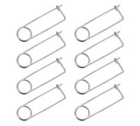 sourcing map 8Pcs Brooch Shape Cotter Safety Pins, M3 x 110mm Zinc-Plated Carbon Steel Quick Lock Fastener, Spring Wire Pin for Farm, Lawn, Garden Hitch