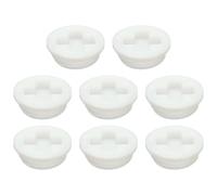 sourcing map 8Pcs Bung Cap, 2 1/2'' Plastic Bung Hole Caps, Coarse Thread Drum Hole Cap with Gasket for 55 Gallon Plastic Drum, Fuel Tank, Household Bucket and Oil Tank