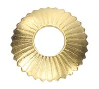 sourcing map 8pcs Cabinet Knob Backplate, 0.6 Inch Radial Brass Backplate Washers Classical Furniture Decoration Gasket for Cabinet Drawer Cupboard Doors Hardware