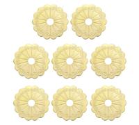 sourcing map 8Pcs Cabinet Knob Backplate, 1.26 Inch Lotus Leaf Shape Brass Backplate Washers Classical Furniture Decoration Gasket for Cabinet Drawer Cupboard Doors Hardware(Brass)
