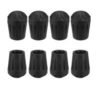 sourcing map 8Pcs Camping Chair Foot Covers, 0.55 Inch Plastic Table Legs Feet Covers Furniture Floor Protector for Outdoor Moon Chair Folding Furniture Camping Gear, Black