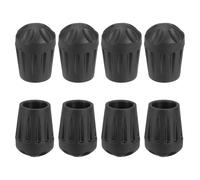 sourcing map 8Pcs Camping Chair Foot Covers, 0.59 Inch Plastic Table Legs Feet Covers Furniture Floor Protector for Outdoor Moon Chair Folding Furniture Camping Gear, Black
