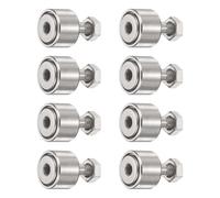 sourcing map 8pcs CF4 Cam Follower KR12 Needle Roller Bearing, Chrome Steel Track Runner Bearings, 12mm Roller Diameter, M4x0.7mm Male Thread Stud Type for Machine Tool Guide Rail