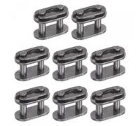 sourcing map 8Pcs Chain Master Connector Link Roller, 3/8" Pitch Carbon Steel, Standard Connecting Split Links for 06B Chain