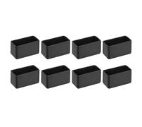 sourcing map 8Pcs Chair Leg Floor Protectors, 25x50mm/0.98x1.97" PVC Anti-Slip Furniture Leg Feet Cover for Hardwood Floors Patio Chair Table Bed, Black