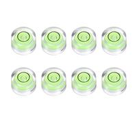 sourcing map 8pcs Circular Bubble Spirit Level 10x6mm Mini Round Bubble Spirit Level Little Measuring Layout Tools for TV Industrial Carpentry Picture Frame, Green/Black