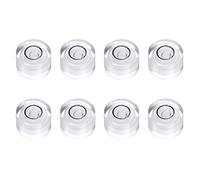 sourcing map 8pcs Circular Bubble Spirit Level 10x6mm Mini Round Bubble Spirit Level Little Measuring Layout Tools for TV Industrial Carpentry Picture Frame, White/Black