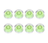 sourcing map 8pcs Circular Bubble Spirit Level 12x6mm Mini Round Bubble Spirit Level Little Measuring Layout Tool for TV Industrial Carpentry Picture Frame, Green/Black