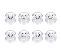 sourcing map 8pcs Circular Bubble Spirit Level 12x6mm Mini Round Bubble Spirit Level Little Measuring Layout Tools for TV Industrial Carpentry Picture Frame, White/Black