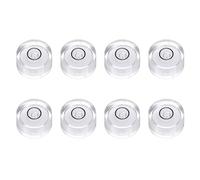 sourcing map 8pcs Circular Bubble Spirit Level 15x8mm Mini Round Bubble Spirit Level Little Measuring Layout Tools for TV Industrial Carpentry Picture Frame, White/Black