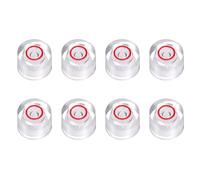 sourcing map 8pcs Circular Bubble Spirit Level 8x5.5mm Mini Round Bubble Spirit Level Little Measuring Layout Tools for TV Industrial Carpentry Picture Frame, White/Red