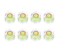 sourcing map 8pcs Circular Bubble Spirit Level 8x5.5mm Mini Round Bubble Spirit Level Little Measuring Layout Tools for TV Industrial Carpentry Picture Frame, Green/Red
