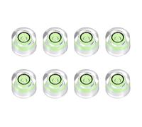 sourcing map 8pcs Circular Bubble Spirit Level 8x5.5mm Mini Round Bubble Spirit Level Little Measuring Layout Tools for TV Industrial Carpentry Picture Frame, Green/Black