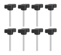 sourcing map 8Pcs Clamping Screw Knob, M4 x 40mm Metric Carbon Steel t Shaped Thumb Screws Handle for Quick Remove Hand Tightening Knob Replacement