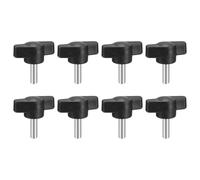 sourcing map 8Pcs Clamping Screw Knob, M5 x 16mm Metric Carbon Steel t Shaped Thumb Screws Handle for Quick Remove Hand Tightening Knob Replacement