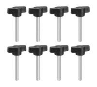 sourcing map 8Pcs Clamping Screw Knob, M5 x 40mm Metric Carbon Steel t Shaped Thumb Screws Handle for Quick Remove Hand Tightening Knob Replacement